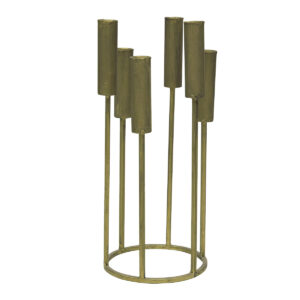 Baddu Gold Metal Multiple Candle Holder Straight Up