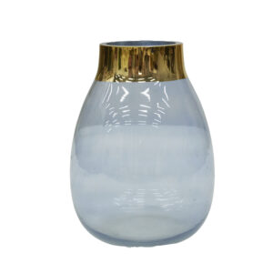 Glass Vase Blue 23x15cm