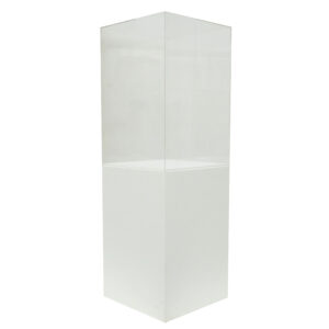 Acrylic Podium With Wooden Base 40x40x120cm